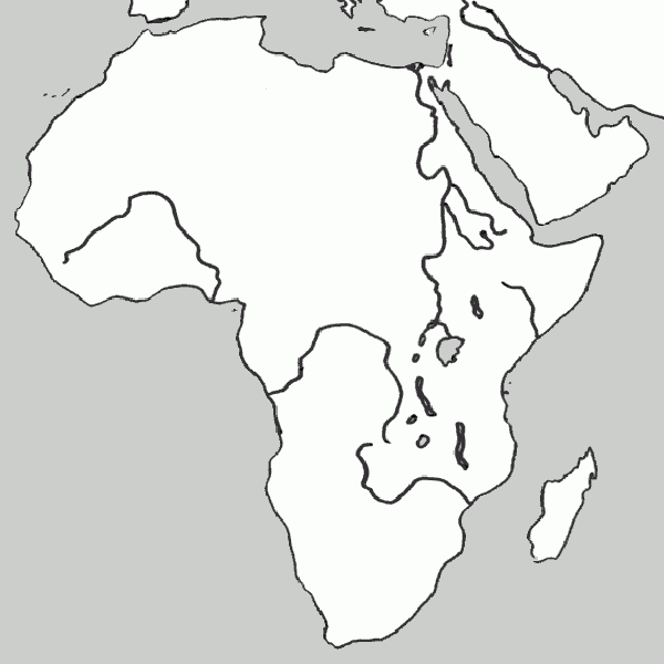 Blank Africa Physical Features Map Blank Africa Physical Features Map