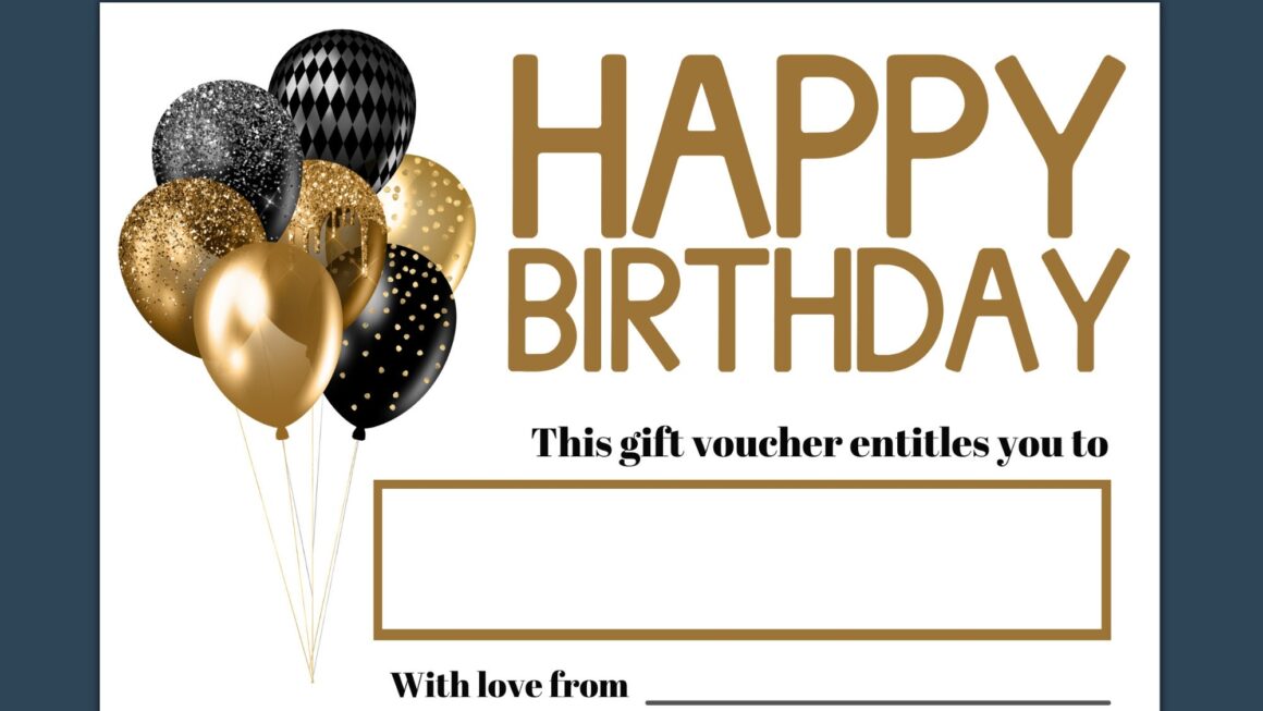 Blank Birthday Gift Certificate Template