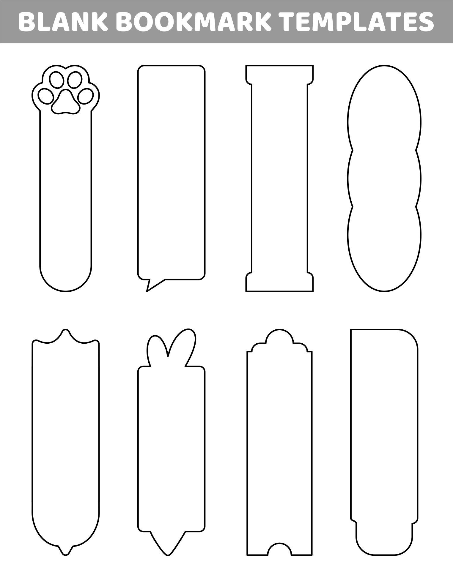 Blank Bookmarks 10 Free PDF Printables Printablee Free Printable Blank Bookmarks 10 Free PDF Printables Printablee Free Printable