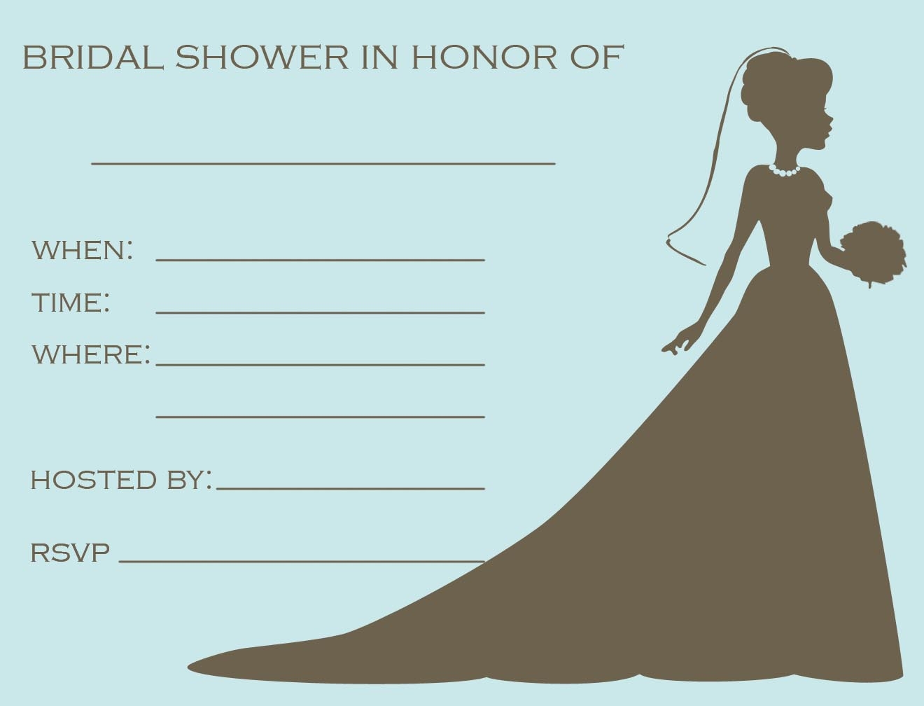 Blank Bridal Shower Invitations Printable Blank Bridal Shower Invitations Printable