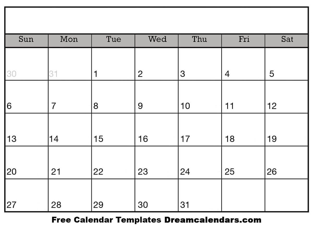 Blank Calendar Printable Blank Calendar 2025
