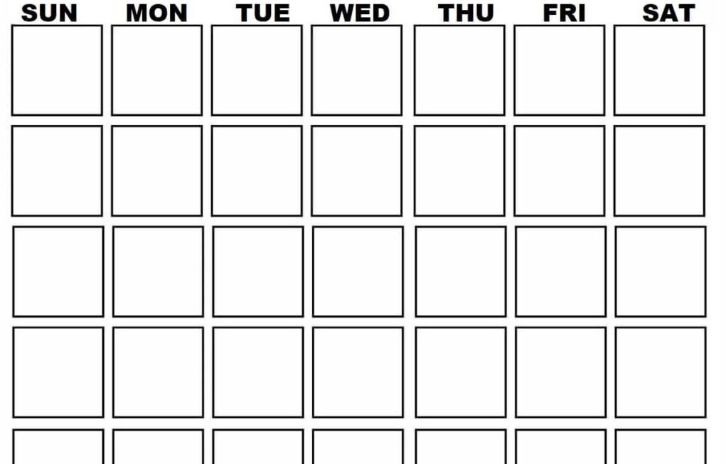Blank Calendar Template Pdf Nicklas H Olsen