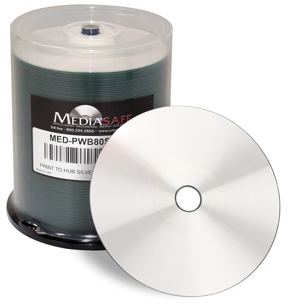 Blank CDs Silver Inkjet Printable Hub CD Blank CDs Silver Inkjet Printable Hub CD