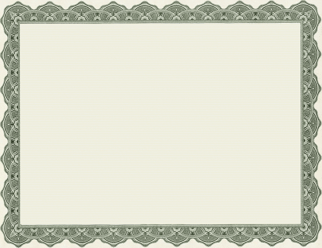 Blank Printable Certificate Paper No Border Blank Printable Certificate Paper No Border