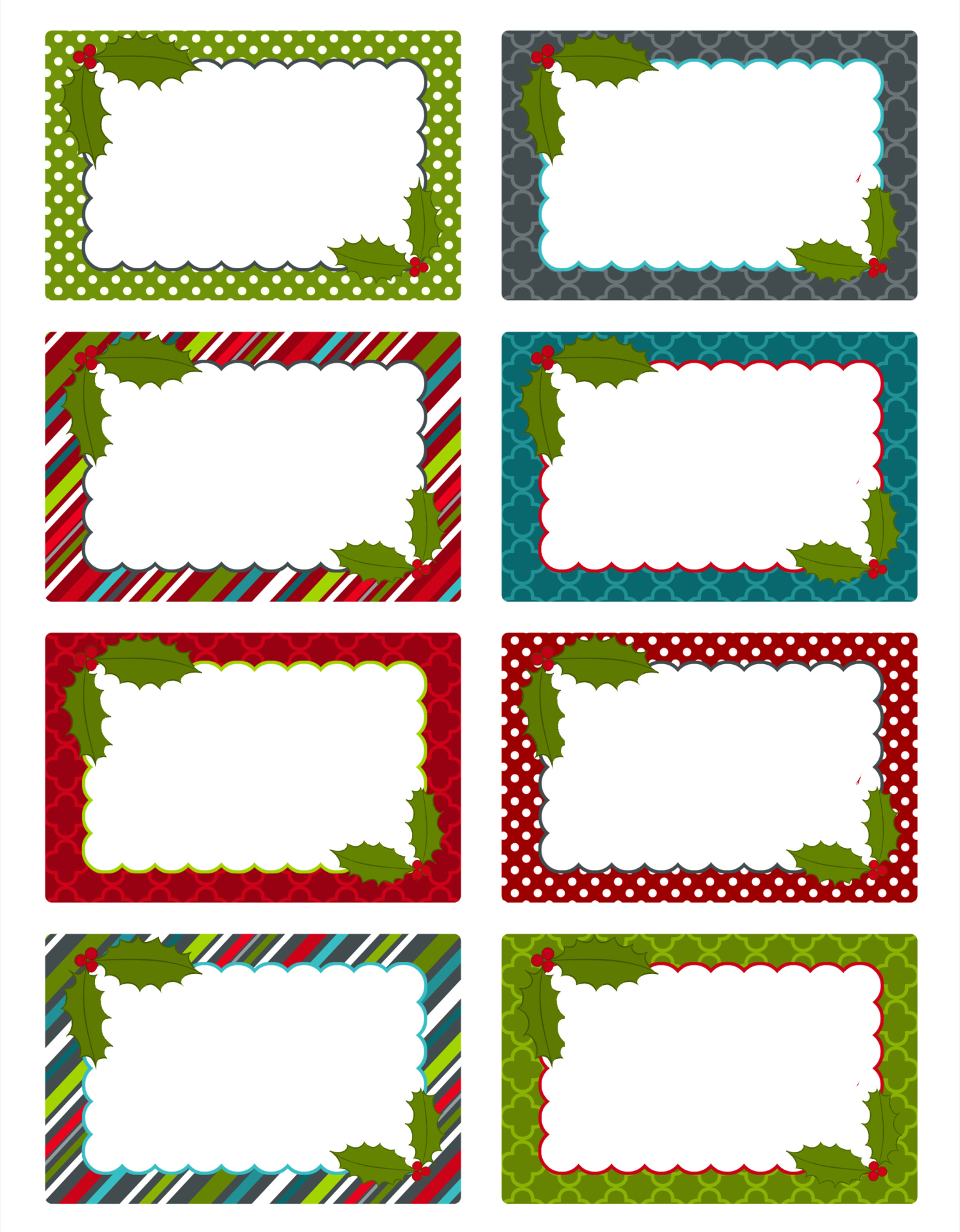 Blank Christmas Tags Printable FREE Printable A Z