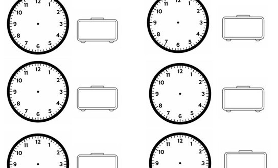 Blank Clock Worksheet Clock Blank Worksheet Print Activity B