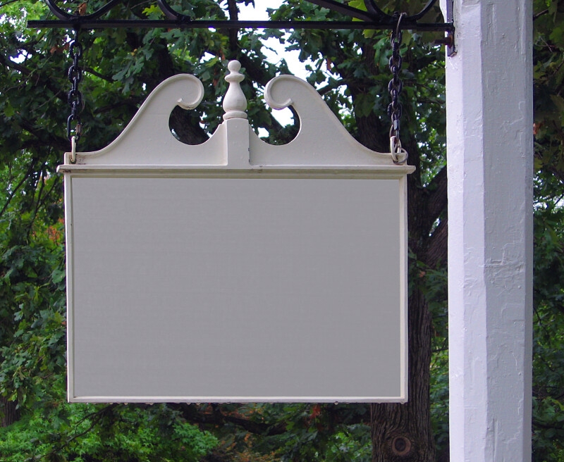 Blank Colonial Style Sign With A Chippendale Pediment ClipPix ETC 