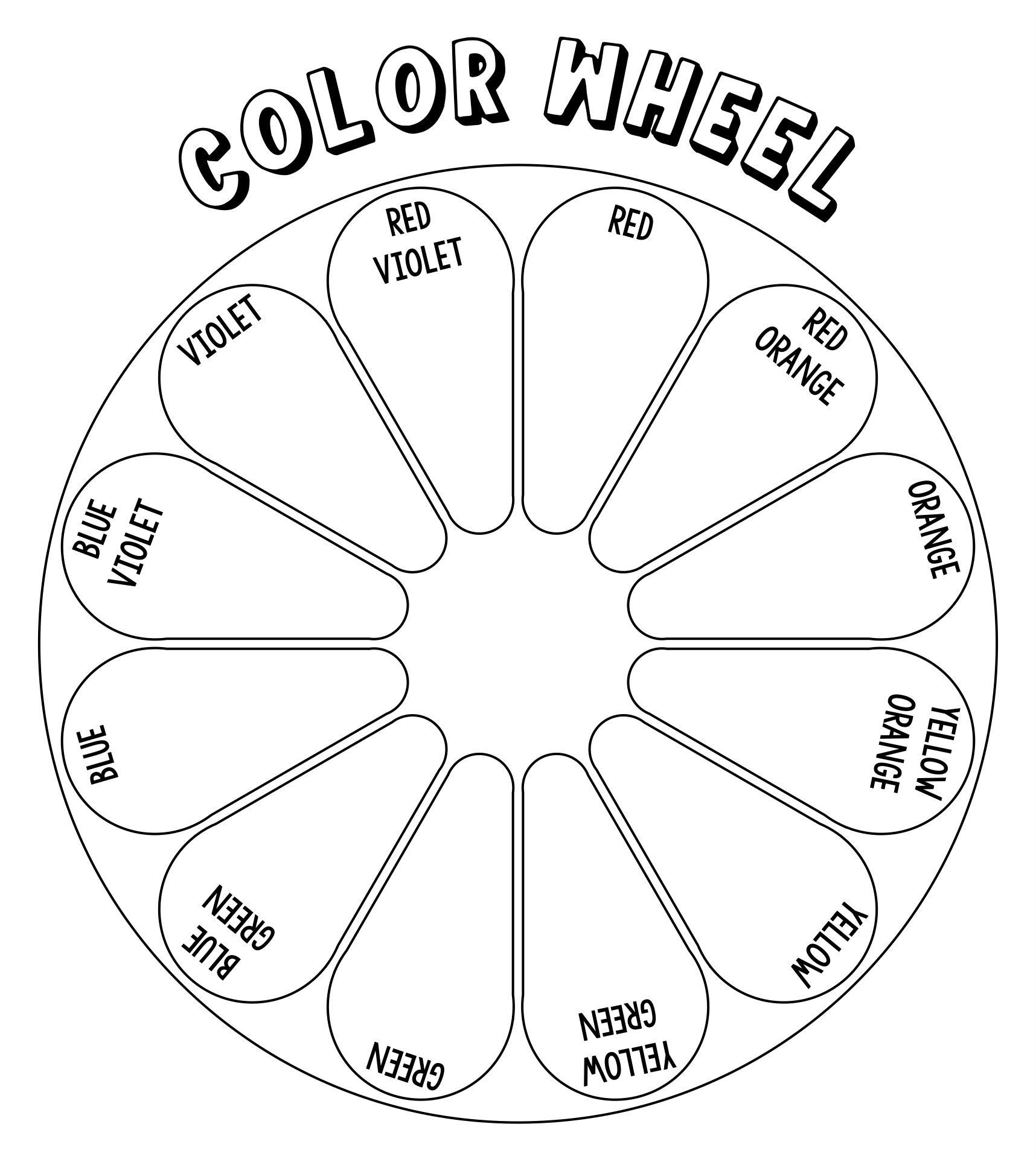 Blank Color Wheel Printable Blank Color Wheel Printable