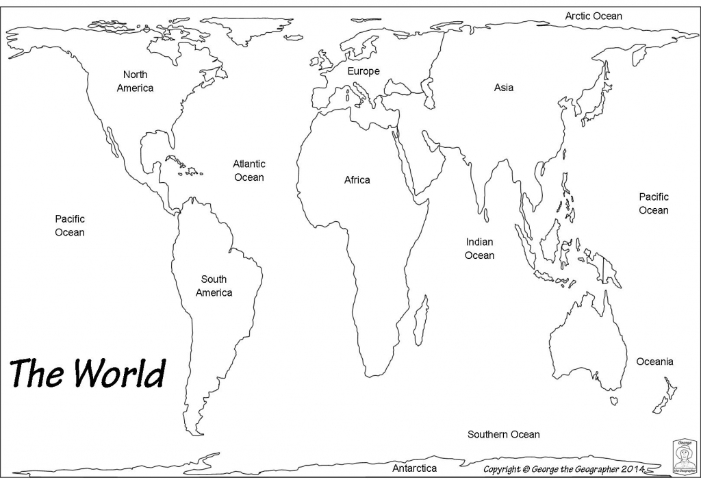 Printable Map Of Continents And Oceans Blank Printable Map Of Continents And Oceans Blank