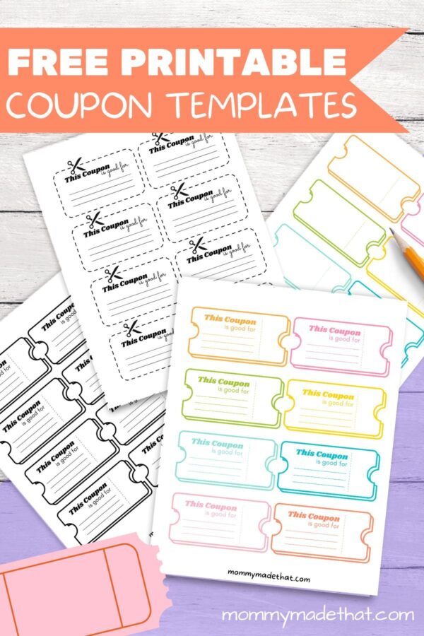 Printable Paper Card Blanks For Coupon