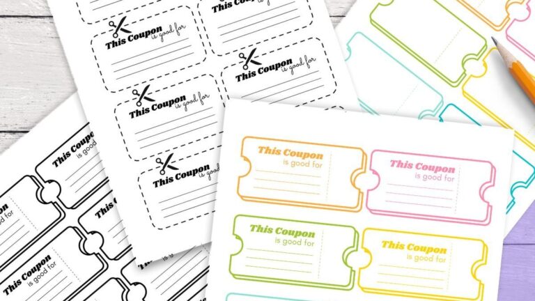 Printable Paper Card Blanks For Coupon - Printable Free Templates
