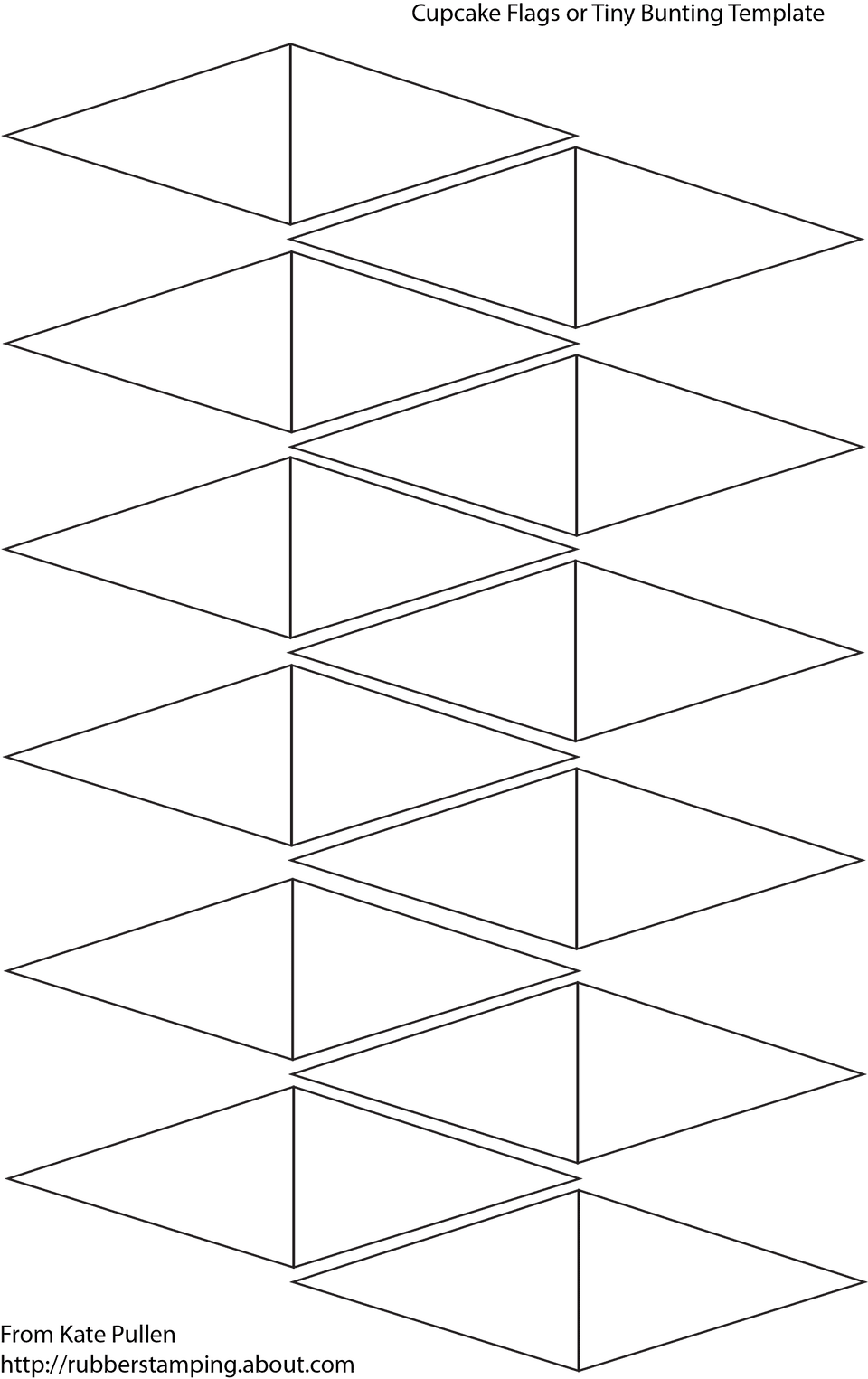Blank Cupcake Flags Template