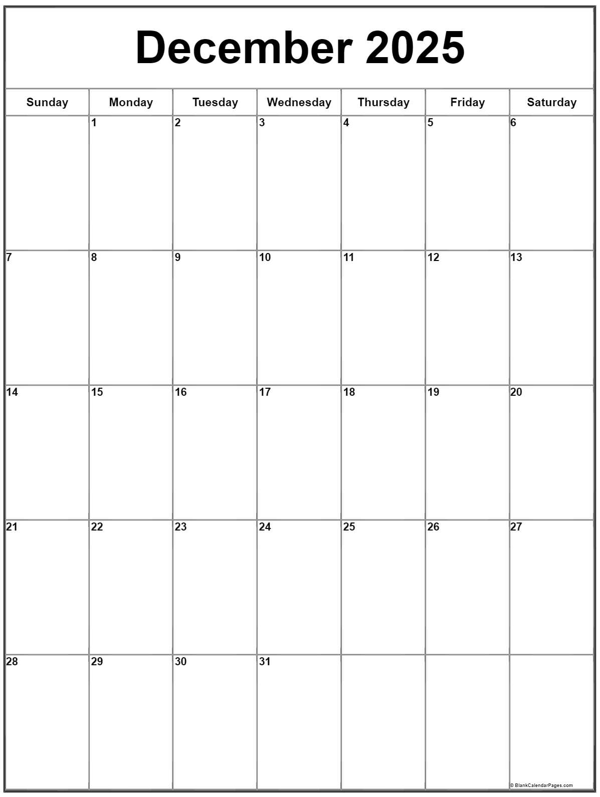 Blank December 2025 Calendar Printable Pdf Download Emily M Frandsen Blank December 2025 Calendar Printable Pdf Download Emily M Frandsen