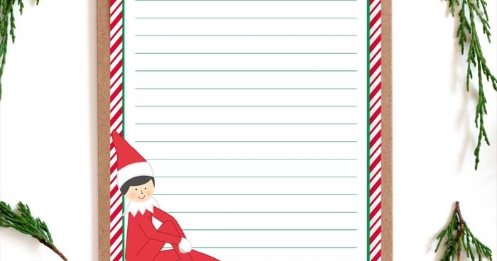 Blank Elf On The Shelf Letter Template Free Printable Template