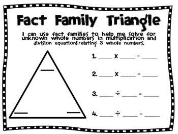 Blank Fact Family Triangles Blank Fact Family Triangles