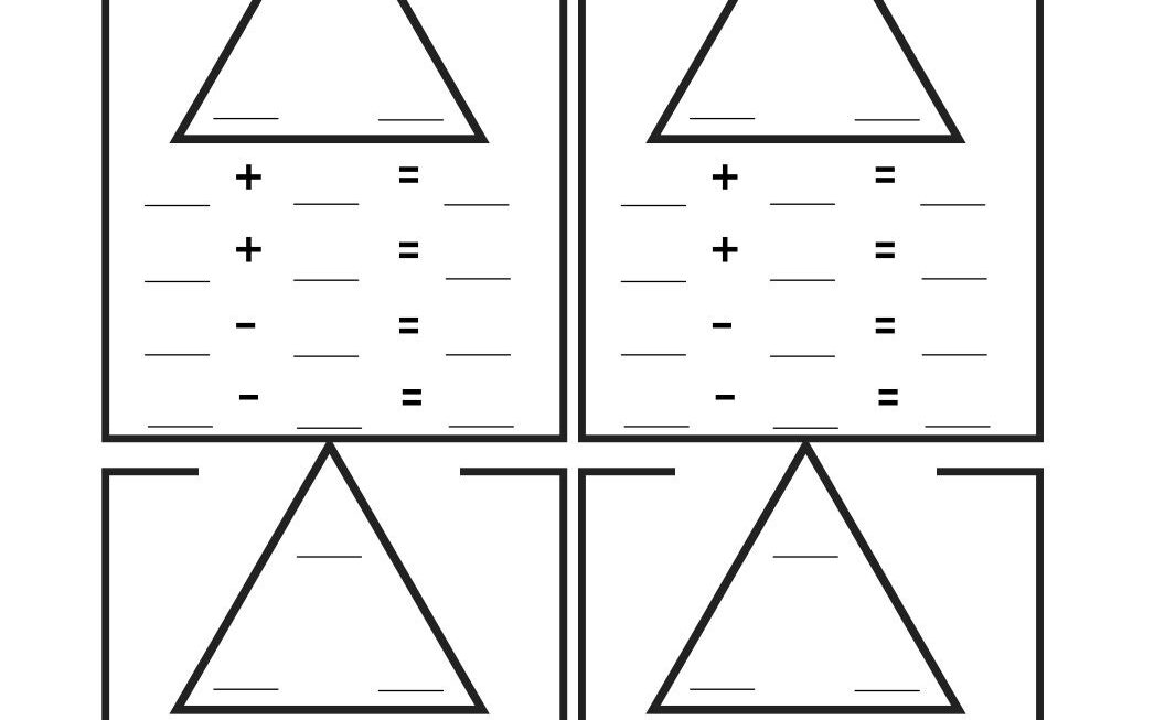 Blank Fact Family Triangles