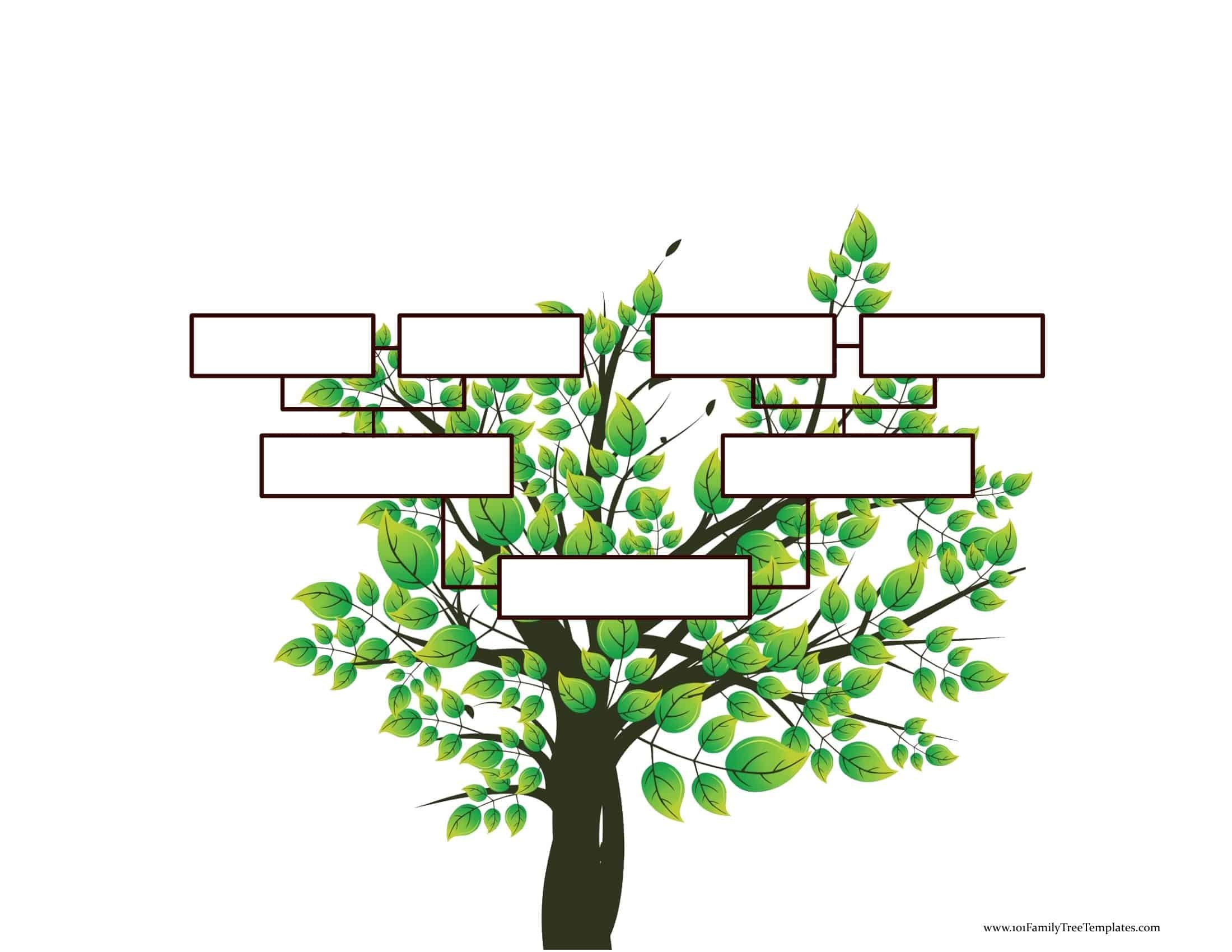 Blank Family Tree Template Free Instant Download