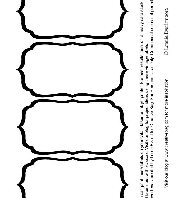 Blank Free Printable Labels For Jars