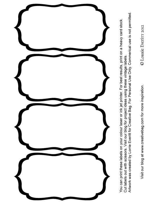 Blank Free Printable Labels For Jars