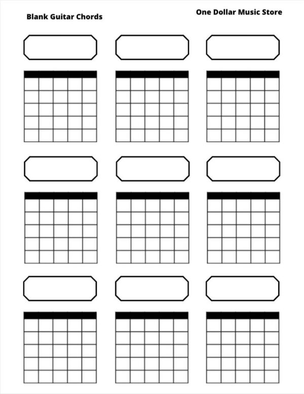 Free Printable Blank Guitar Chord Sheets