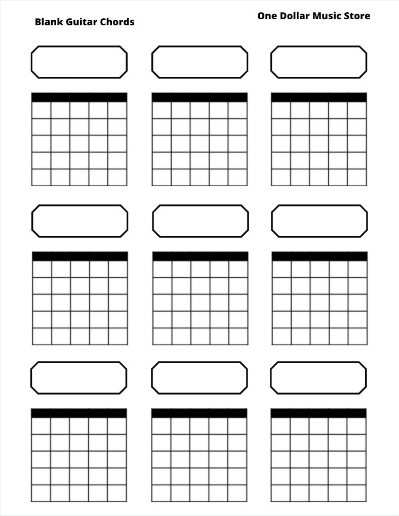 Blank Guitar Chord Chart Pdf