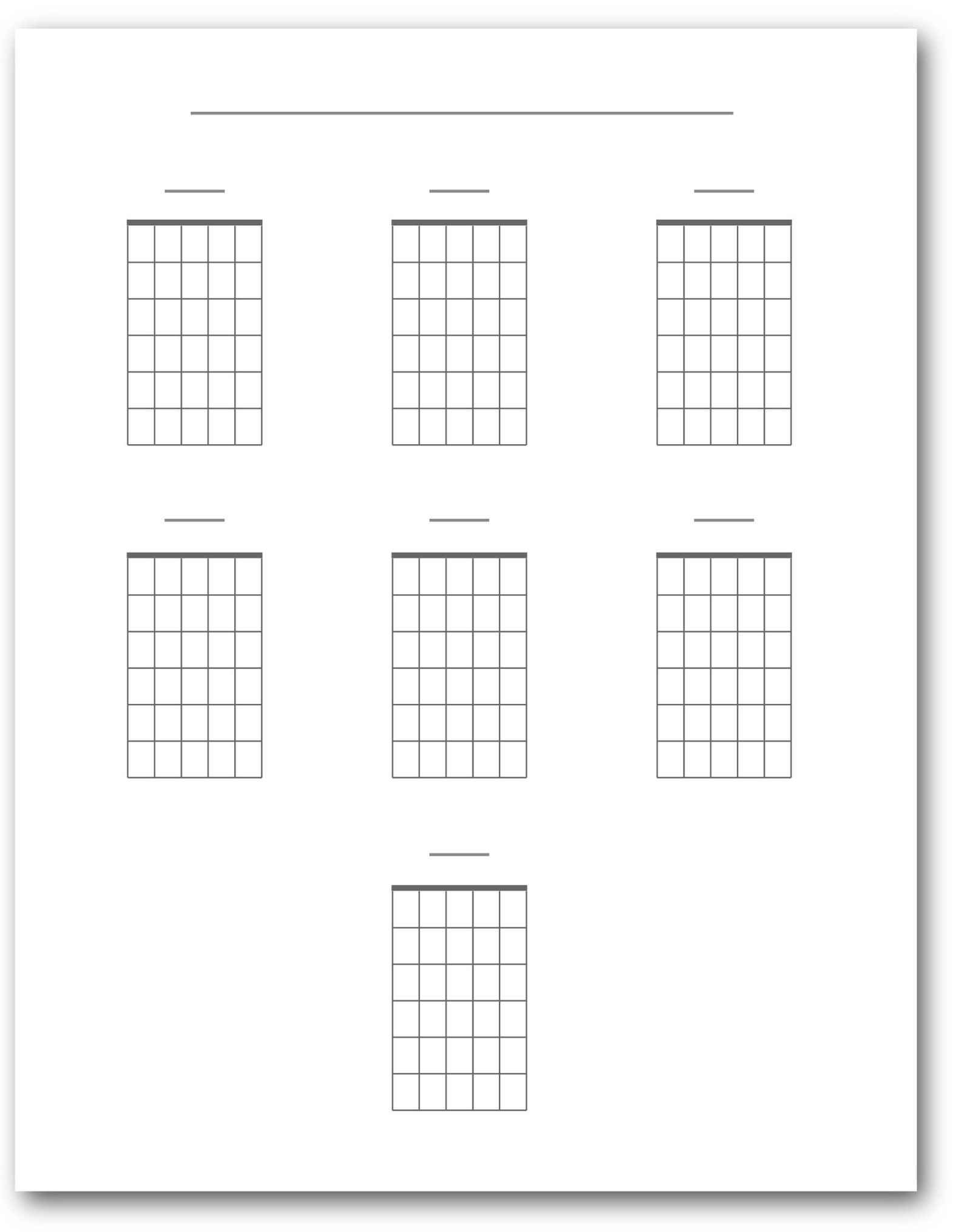Blank Guitar Chord Diagrams Printable 7 Per Page Blank Chord Chart PDF Blank Guitar Chord Diagrams Printable 7 Per Page Blank Chord Chart PDF
