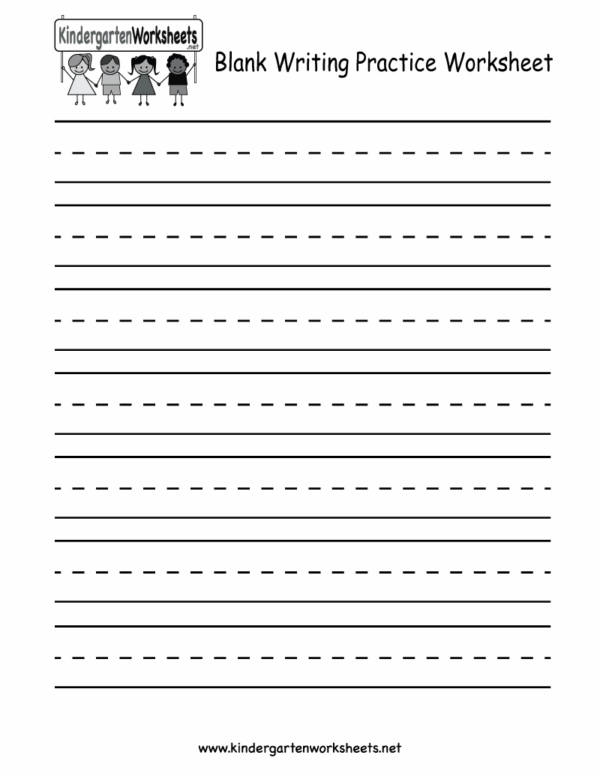 Free Printable Blank Handwriting Worksheets For Kindergarten