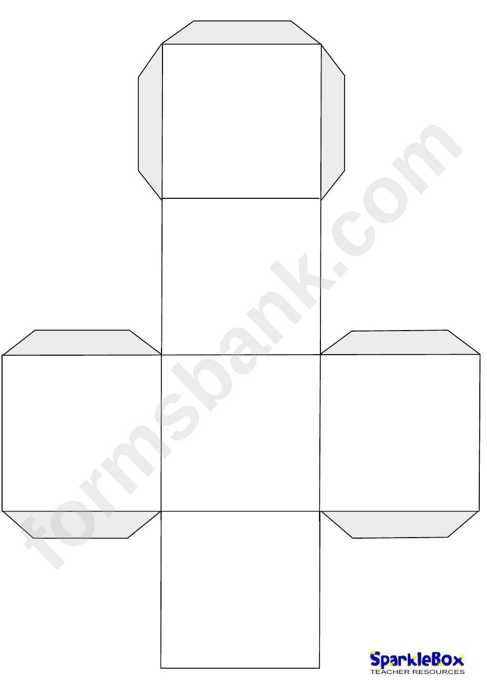 Blank Large Dice Template Printable Pdf Download