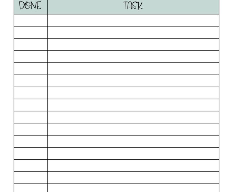 Blank List Printable Printable Free Templates