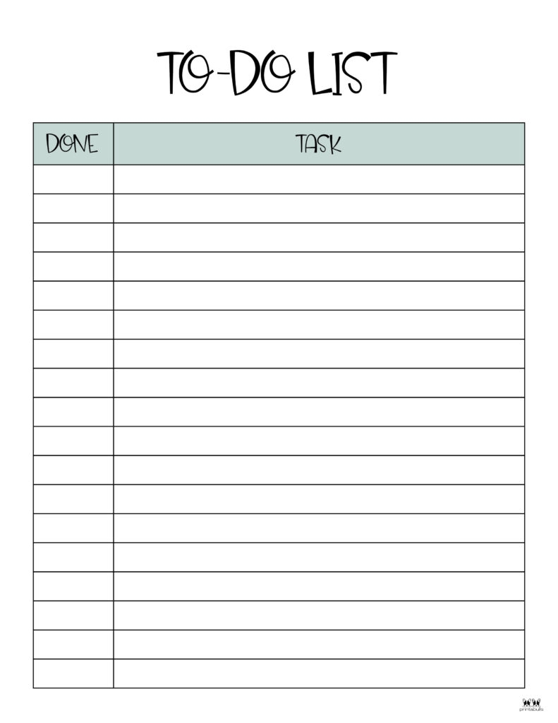 Blank List Printable Printable Free Templates