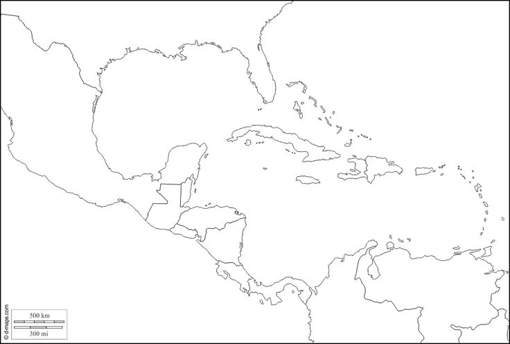 Blank Map Central America Blank Map Central America