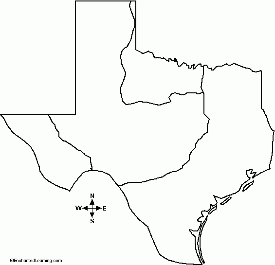 Blank Map Of 4 Regions Of Texas Blank Map Of 4 Regions Of Texas