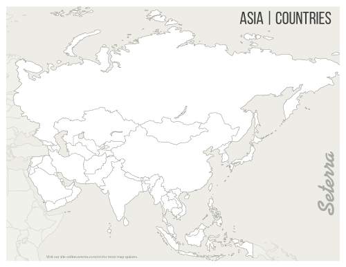 Blank Map Of Asia Worksheet