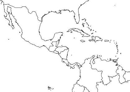 Blank Map Of Central America Free Printable Maps Blank Map Of Central America Free Printable Maps