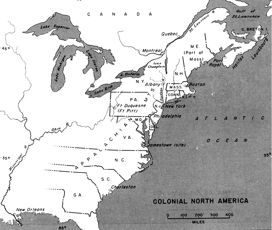Blank Map Of Colonial North America Blank Map Of Colonial North America