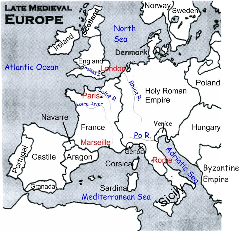 Blank Printable Map Of Medieval England Blank Printable Map Of Medieval England