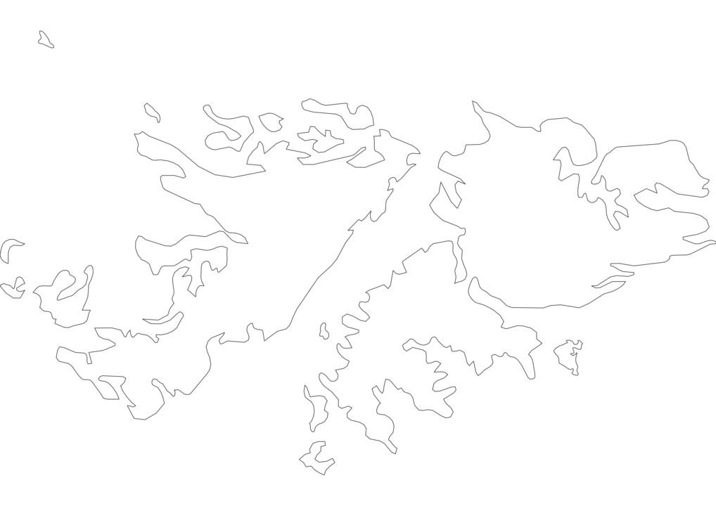 Blank Map Of Falkland Islands SVG Vector Outline Map