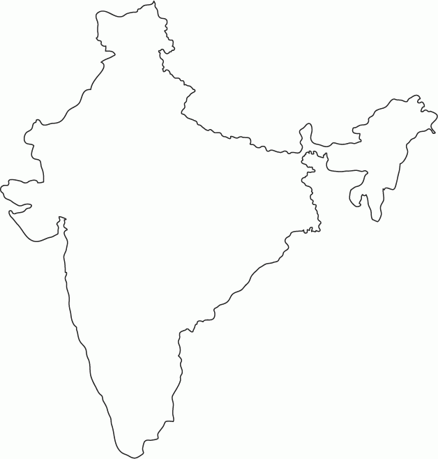 Blank Map Of India Free Printable Maps Blank Map Of India Free Printable Maps
