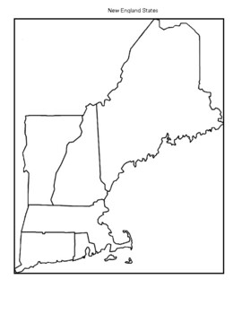 Blank Map Of New England States By Northeast Education TPT