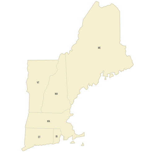 Printable Blank Map Of New England States Printable Blank Map Of New England States