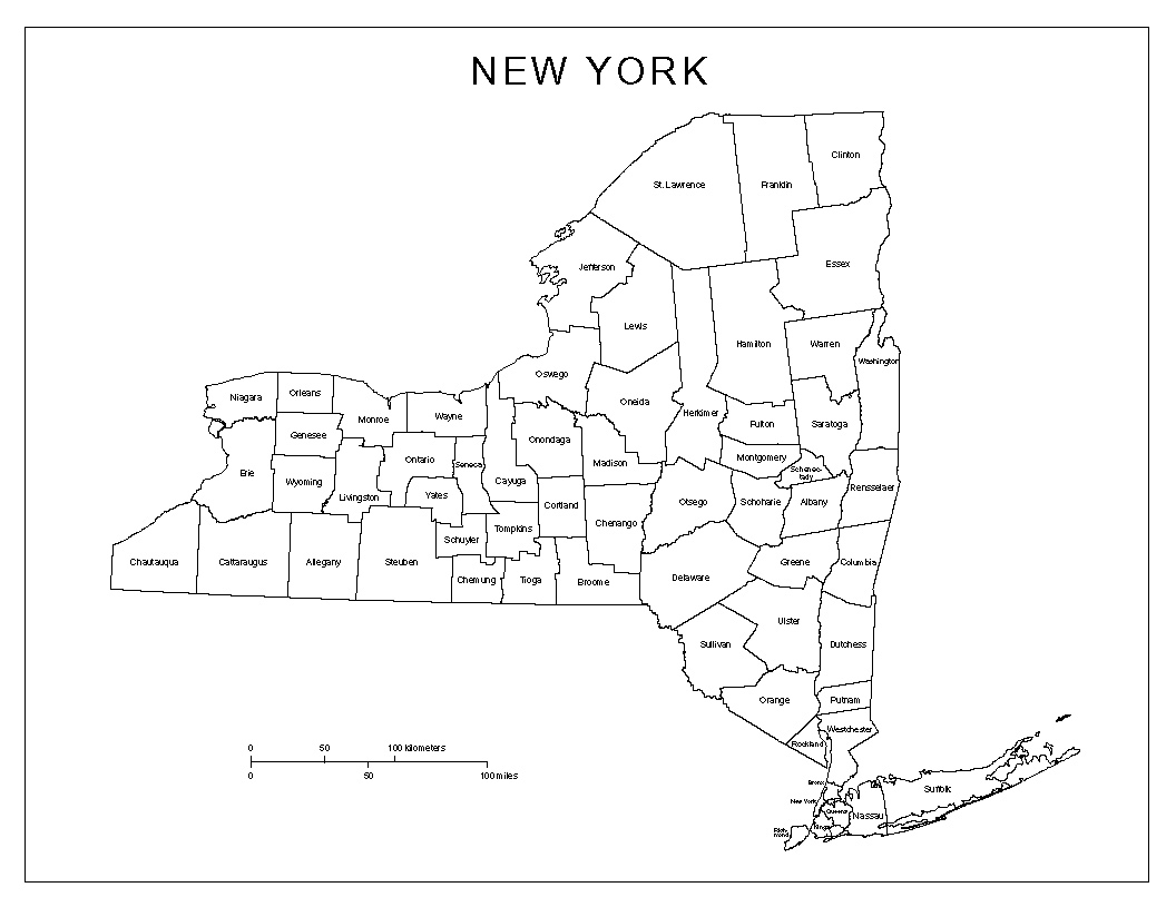 Blank Map Of New York State Map Vector Blank Map Of New York State Map Vector