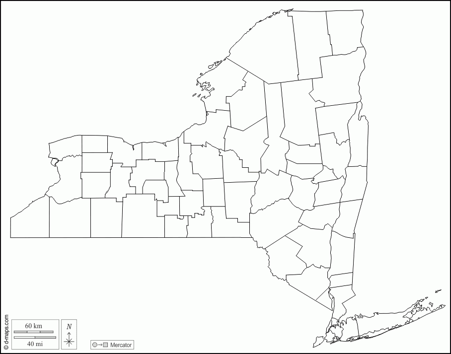 Blank Map Of New York Blank Map Of New York