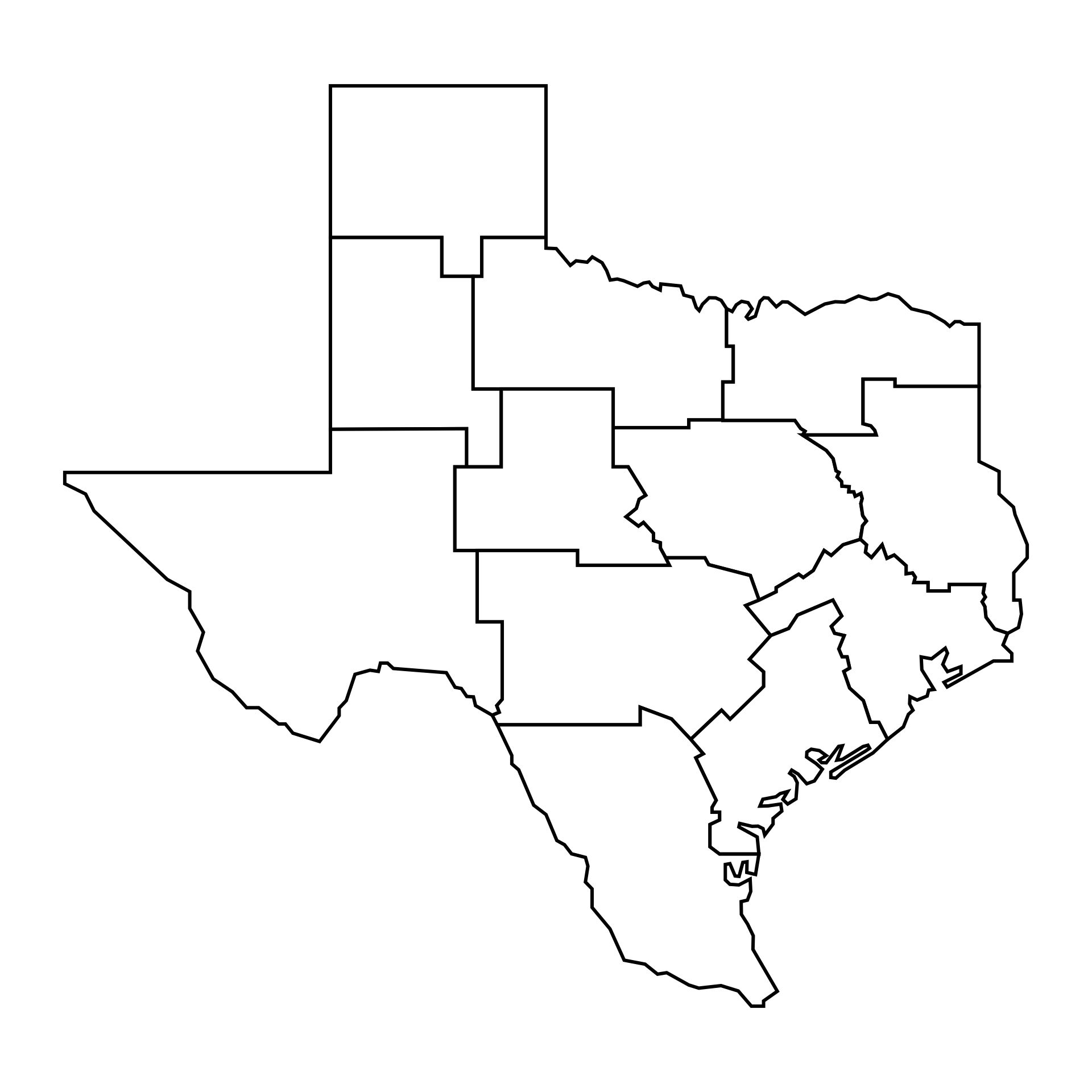 Blank Map Of Texas Blank Map Of Texas