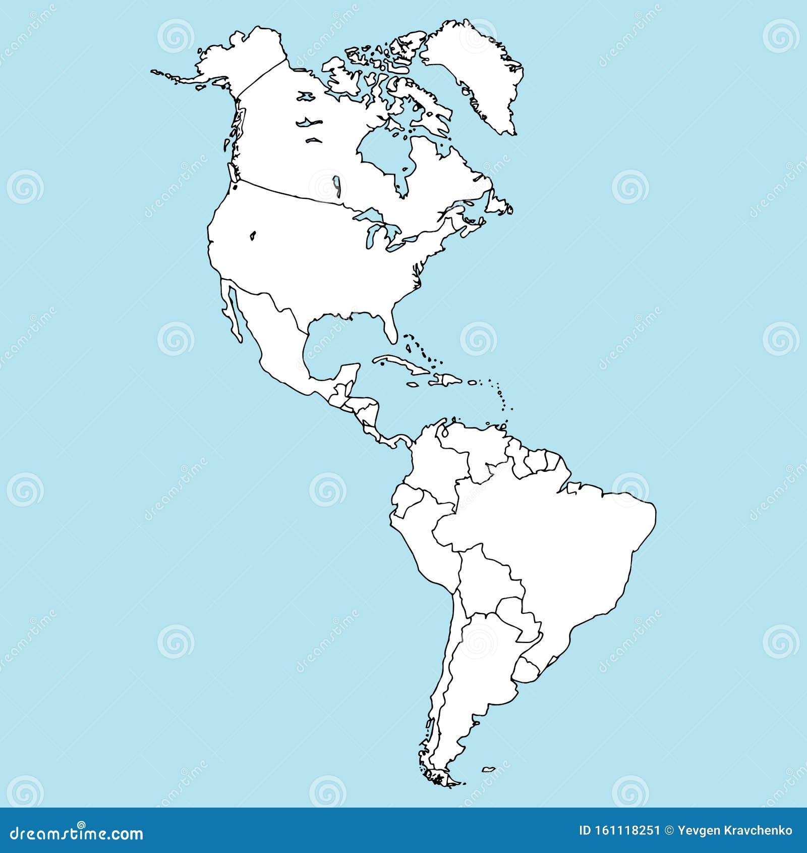Blank Map Of The Americas Blank Map Of The Americas