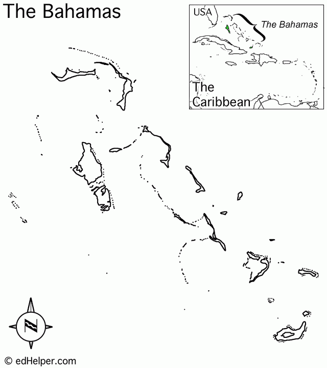 Blank Map Of The Bahamas By Districts Webvectormaps Images And Photos 