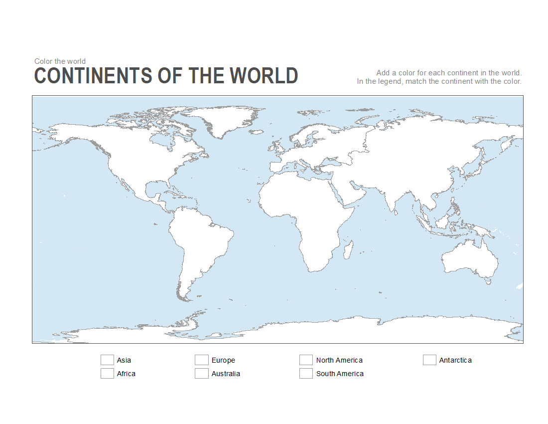 Blank Free Printable Continents And Oceans Map Blank Free Printable Continents And Oceans Map
