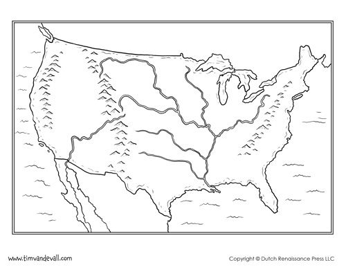 Blank Map Of The United States Printable USA Map PDF Template Tim 39 s 