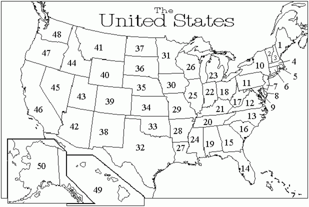 Blank Map Of The United States With Numbers Printable Map