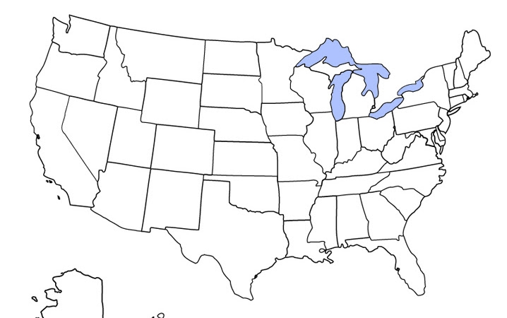 Blank Map Of The United States
