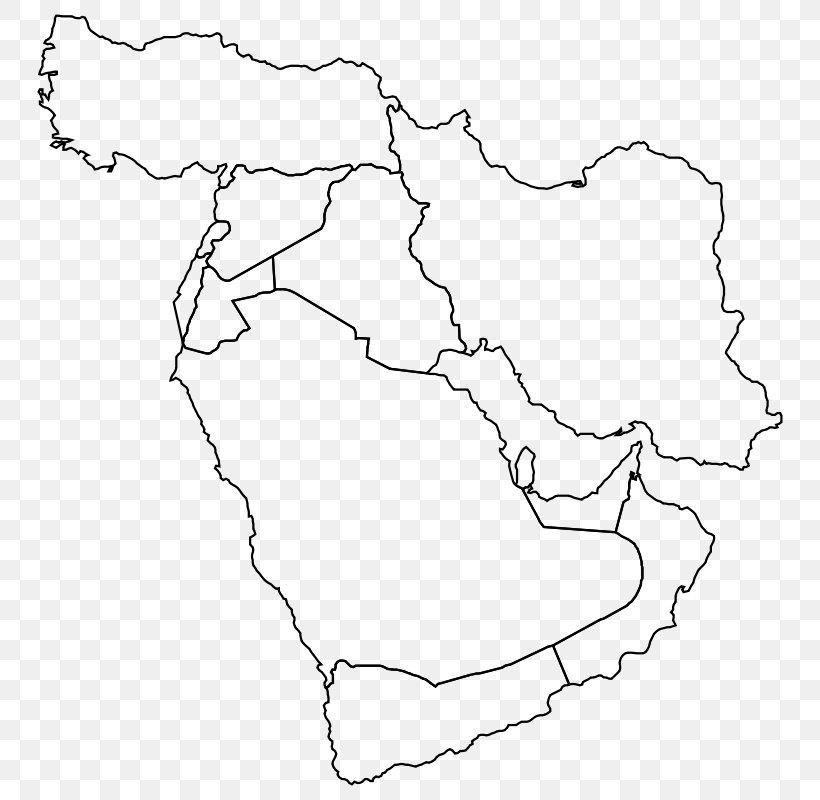 Blank Map Of West Asia